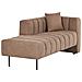 Chaise Longue Versione Destra Lannils Tessuto Marrone Chiaro - Foto miniatura 3
