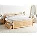Letto Con Cassetti Contenitori Legno Di Pino Olendon 180 X 200 Cm Marrone Chiaro - Foto miniatura 1