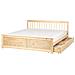 Letto Con Cassetti Contenitori Legno Di Pino Olendon 180 X 200 Cm Marrone Chiaro - Foto miniatura 2