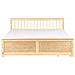Letto Con Cassetti Contenitori Legno Di Pino Olendon 180 X 200 Cm Marrone Chiaro - Foto miniatura 4