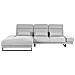 Divano Angolare 4 Posti Ikast Tessuto Grigio Chiaro Lato Destro - Foto miniatura 2