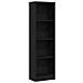 Libreria Rovere Nero 40x24x143 Cm In Legno Multistrato - Foto miniatura 2