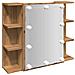 Mobile A Specchio Con Led Rovere Artigianale 70x16,5x60 Cm - Foto miniatura 2