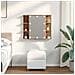 Mobile A Specchio Con Led Rovere Artigianale 70x16,5x60 Cm - Foto miniatura 3