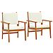 Sedia da giardino  2 pcs con cuscini in legno massello di acacia - Foto miniatura 1