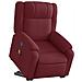 Poltrona Alzapersona Massaggio Reclinabile Rosso Vino Tessuto - Foto miniatura 3