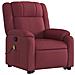 Poltrona Alzapersona Massaggio Reclinabile Rosso Vino Tessuto - Foto miniatura 4
