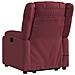 Poltrona Alzapersona Massaggio Reclinabile Rosso Vino Tessuto - Foto miniatura 5