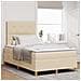 Letto con Box Spring e Materasso & LED Panna 120x190 cm in Tessuto - Foto miniatura 2