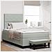 Letto con Rete Sospesa con Materasso e Panca Grigio Chiaro 120x200 cm Velluto - Foto miniatura 2