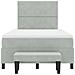 Letto con Rete Sospesa con Materasso e Panca Grigio Chiaro 120x200 cm Velluto - Foto miniatura 9