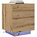 Comodino  con luci LED Rovere Artigianale 45x40x55 cm - Foto miniatura 3