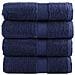 Asciugamani Premium SOLUND 4 pz Blu Navy 30x30 cm 600 g/m² - Foto miniatura 1