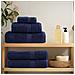 Asciugamani Premium SOLUND 4 pz Blu Navy 30x30 cm 600 g/m² - Foto miniatura 3