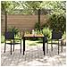 Set da Pranzo per Giardino 3 pcs Nero e Marrone 90 x 90 x 75 cm - Foto miniatura 4