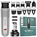 Kit Tagliacapelli Ricaricabile 5-in-1 Con Display Led E Design Impermeabile Silver - Foto miniatura 1