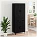 Credenza con cassetto 2 pcs Rovere Nero Legno multistrato - Foto miniatura 4
