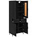 Credenza con cassetto 2 pcs Rovere Nero Legno multistrato - Foto miniatura 5