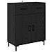 Credenza con cassetto 2 pcs Rovere Nero Legno multistrato - Foto miniatura 6