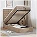 Letto Pouf con Materasso Cappucino 90x190 cm Similpelle - Foto miniatura 2