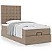Letto Pouf con Materasso Cappucino 90x190 cm Similpelle - Foto miniatura 5