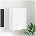 Mobile TV da parete Bianco 59,5 x 31 x 80 cm Legno multistrato - Foto miniatura 2