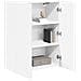 Mobile TV da parete Bianco 59,5 x 31 x 80 cm Legno multistrato - Foto miniatura 3