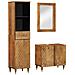 Set Mobili da Bagno 3pz in Legno Massello di Mango - Foto miniatura 1