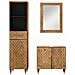 Set Mobili da Bagno 3pz in Legno Massello di Mango - Foto miniatura 3
