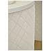 Set 3 Pouf Contenitore Shop In Tessuto Matelassé Crema Con Piano In Marmo E Base Oro Ø60x80, Ø50x60 E Ø40x40 Cm - Foto miniatura 6