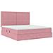 Letto con contenitore e materasso Rosa 160 x 200 cm Velluto - Foto miniatura 5