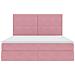 Letto con contenitore e materasso Rosa 160 x 200 cm Velluto - Foto miniatura 7