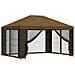 Gazebo da giardino con pareti laterali 4 × 3 m Tortora - Foto miniatura 1