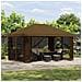 Gazebo da giardino con pareti laterali 4 × 3 m Tortora - Foto miniatura 2