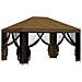 Gazebo da giardino con pareti laterali 4 × 3 m Tortora - Foto miniatura 4