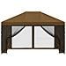 Gazebo da giardino con pareti laterali 4 × 3 m Tortora - Foto miniatura 5