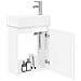 Mobile bagno con rubinetto Bianco Lucido 45,5 x 22,5 x 84 cm - Foto miniatura 3