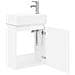 Mobile bagno con rubinetto Bianco Lucido 45,5 x 22,5 x 84 cm - Foto miniatura 4