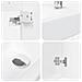 Mobile bagno con rubinetto Bianco Lucido 45,5 x 22,5 x 84 cm - Foto miniatura 8