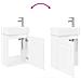 Mobile bagno con rubinetto Bianco Lucido 45,5 x 22,5 x 84 cm - Foto miniatura 9