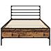 Struttura del letto Legno antico 80 x 200 cm - Foto miniatura 3