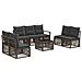 Set Divano da Giardino 8 pcs Grigio polyrattan - Foto miniatura 1