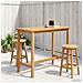 Tavolo da bar Naturale 110 x 60 x 105 cm Teak massello - Foto miniatura 2