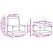 Set di divani da esterno con cuscino 4 pcs Bianco e Nero - Foto miniatura 9