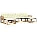 Set di divani da esterno con cuscino 6 pcs Bianco e Crema - Foto miniatura 1
