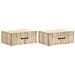 Mobiletto da notte a muro 2 pcs Rovere Sonoma 49 x 34,5 x 20 cm - Foto miniatura 1