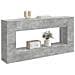 Tavolo consolle Rigato Grigio Cemento 155 x 29 x 74 cm - Foto miniatura 3