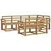 Set di divani da esterno 7 pcs Bianco Legno di Acacia Massello - Foto miniatura 1