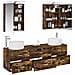 Set di mobili per il bagno 5 pcs Rovere Fumo - Foto miniatura 3