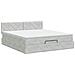 Letto ottomano con materasso Grigio Chiaro 180 x 200 cm Velluto - Foto miniatura 8